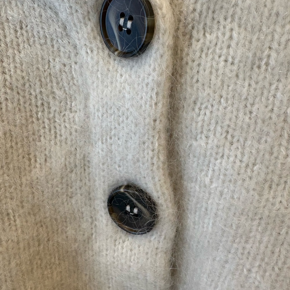 H&M Edition Mohair Blend Cardigan Beige XS 🤍🤍 - Picture 7 of 12